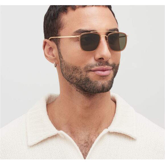 Mykita Men's Gold Brown Jeppe 6U79 Eyewear Sunglasses - Picture 1 of 10